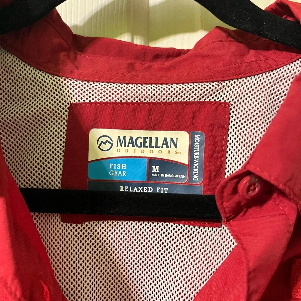 Magellan Outdoors Red Relaxed Fit Shirt - Picture 3 of 6